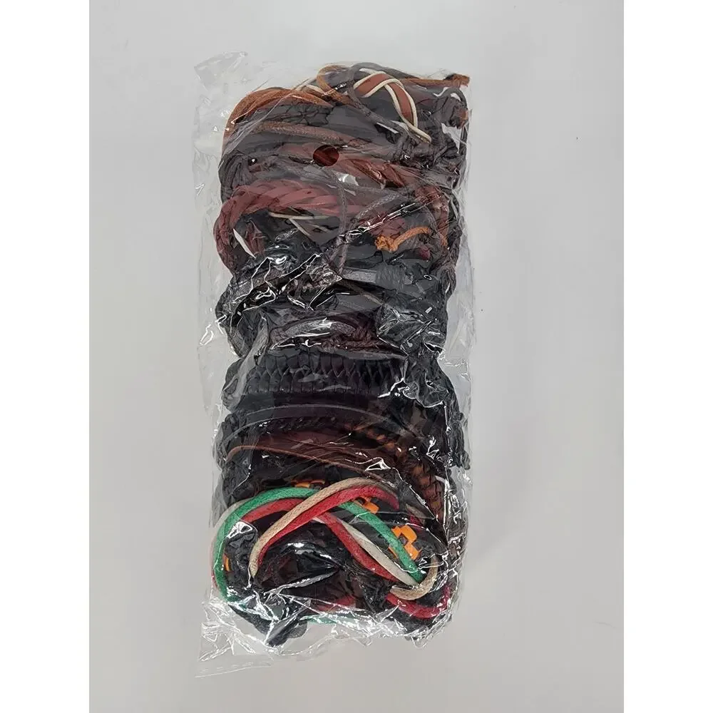 20 Pack Genuine Leather Bracelets - Picture 4 of 6